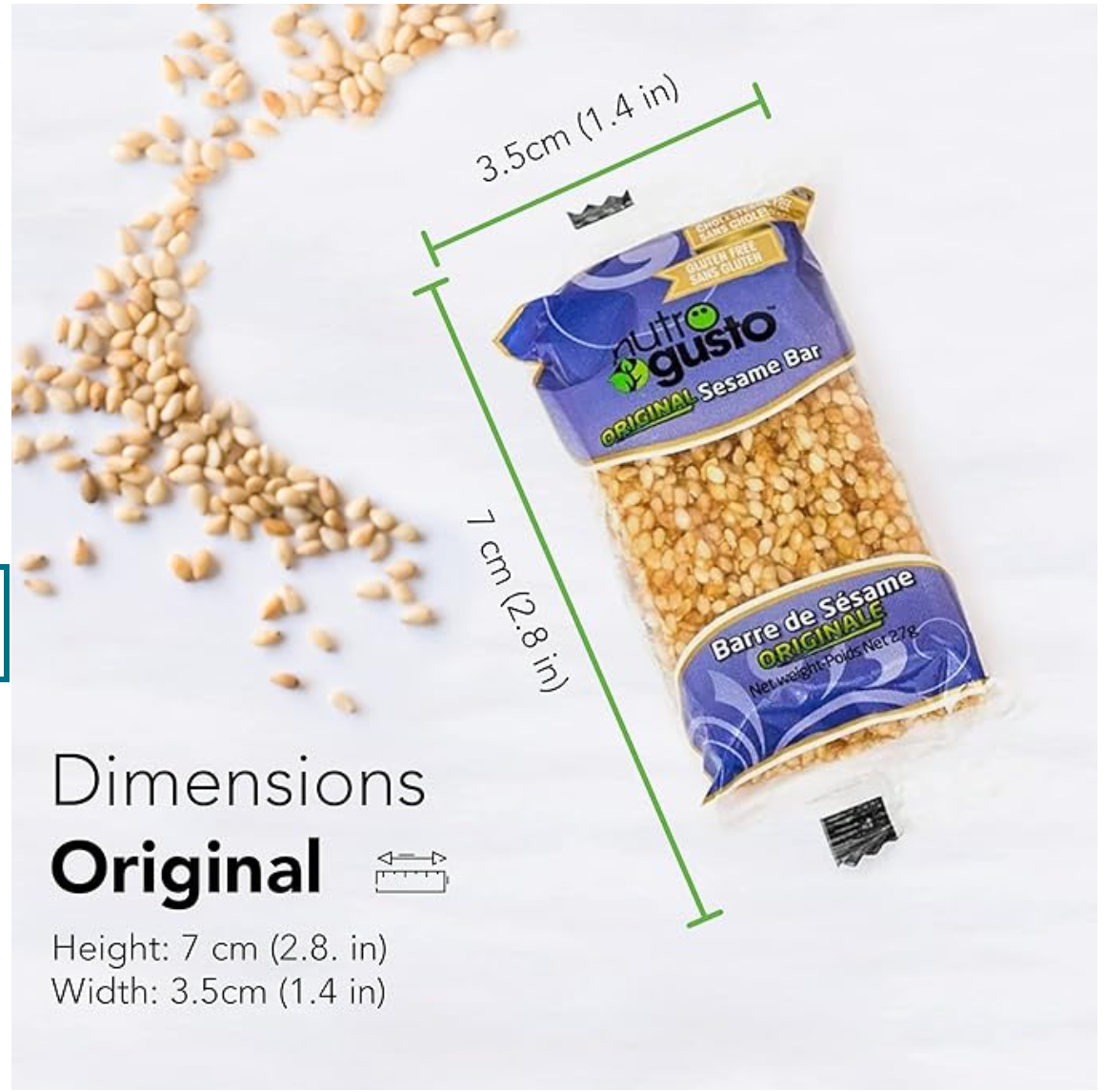 NUTRO GUSTO l Sesame Bars Original 24/Box